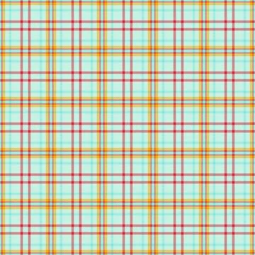 Vibrant plaid pattern with warm and cool colors. Retro textile design ideal.. Stock Illustration
