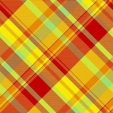 Vibrant plaid pattern with warm hues, creating a rustic, textured background. イラスト素材