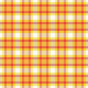 Vibrant plaid pattern in warm tones like yellow and red. A classic and timele Stock Illustration