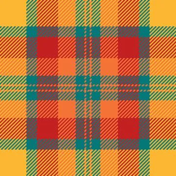 Vibrant plaid pattern with a woven fabric texture and clear check layout. Ora Stock Illustration