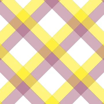 Vibrant plaid pattern with yellow, purple, and brown stripes Stock Illustration