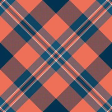 Vibrant plaid styling combines a structured check grid with a woven fabric fi Stock Illustration