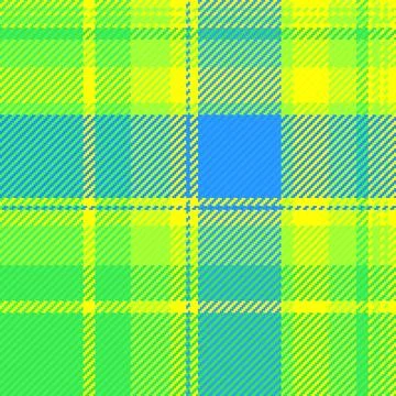 Vibrant plaid tartan pattern featuring a lively mix of lime, yellow, and brig Stock Illustration