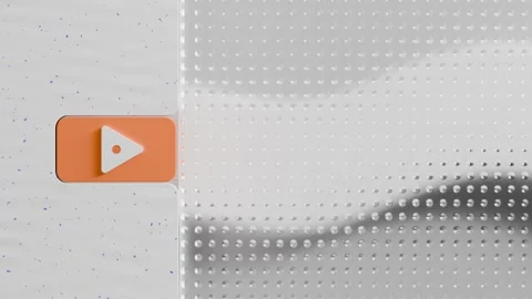 Vibrant play button with abstract wave under glass Stock Footage 292099246