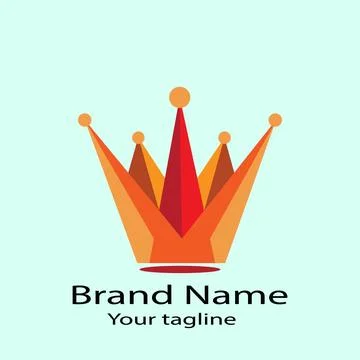 Vibrant Pointed Crown logo design Illustrazione stock