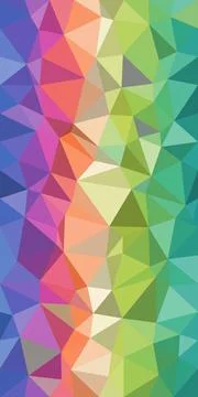 A vibrant polygon geometric background with multicolor gradients in a moder.. Stock Illustration