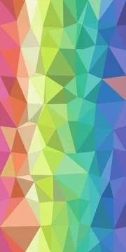 A vibrant polygon geometric background using blue, green, and pink triangle.. Illustrazione stock