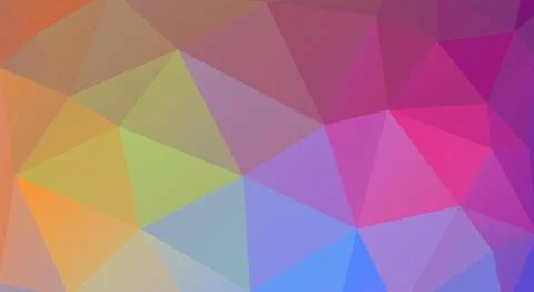 Vibrant Polygonal Mosaic Background with Multicolored Triangles 库存插图