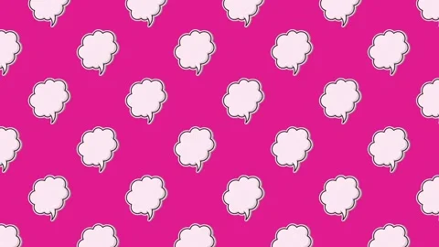 Vibrant pop-art animation featuring a seamless pattern speech bubbles Stock Footage 325863626