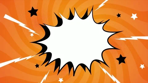 Vibrant pop art comic style background with lightning bolt andstars seamless 4k Stock Footage 293046715