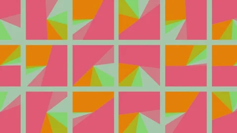 Vibrant Pop Art Geometric 3D Seamless Loop Stock-Footage 342610146