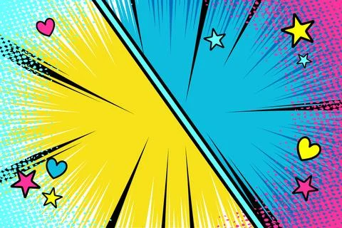 Vibrant pop art halftone background for comics Stock-Illustration