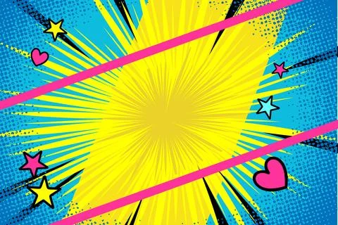 Vibrant pop art halftone background for comics Stock-Illustration