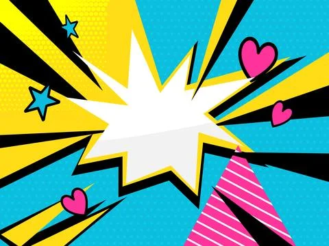 Vibrant pop art halftone background for comics Stock-Illustration