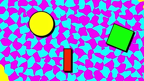 Vibrant Pop Art Psychedelic Pop Checkerboard Background Loop Video stock 333976224