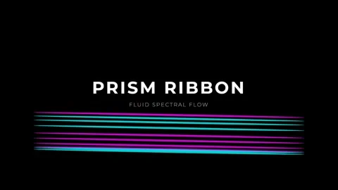 Vibrant prism rainbow ribbon effect flowing on black background Stock Footage 337656044