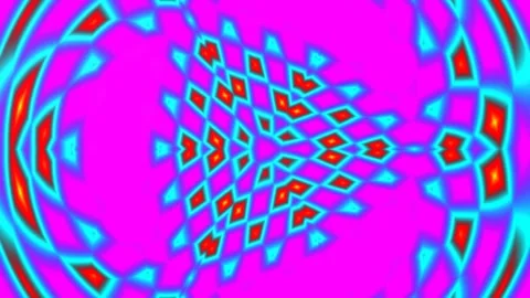 Vibrant psychedelic abstract background animation loop - Hypnotic neon geom.. Stock Footage 333435859