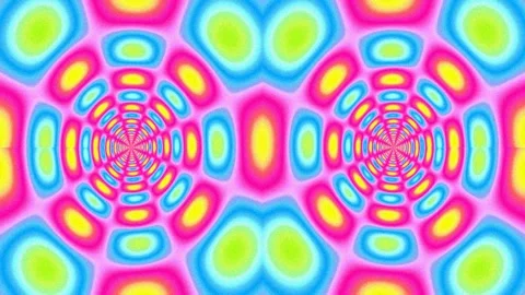 Vibrant psychedelic abstract background with flowing neon fractal patterns Stock Footage 339787712