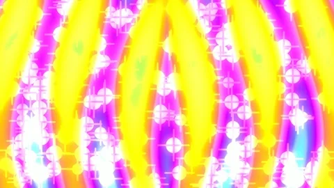 Vibrant Psychedelic Abstract Background with Neon Lights and Bokeh Effects Stock Footage 331992137