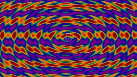 Vibrant psychedelic abstract background wave pattern loop animation Stock Footage 342115752
