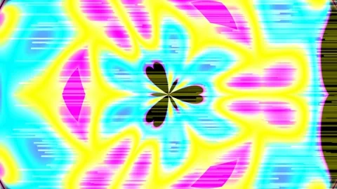 Vibrant psychedelic abstract flowing liquid energy pattern in neon blues an.. Stock Footage 339480582