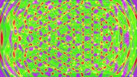 Vibrant psychedelic abstract fractal background with neon geometric pattern.. Stock Footage 339497196