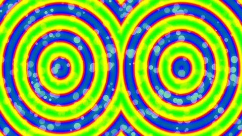 Vibrant Psychedelic Abstract Geometric Pattern Background with Concentric C.. Stock Footage 337573865