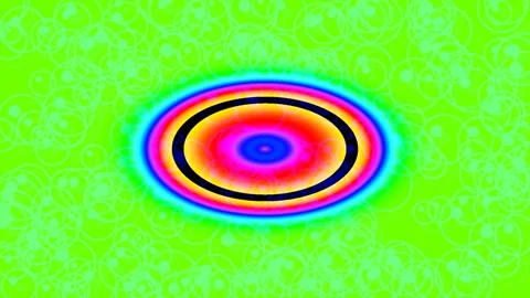 Vibrant Psychedelic Abstract Hypnotic Circle Background Loop Stock Footage 335520602