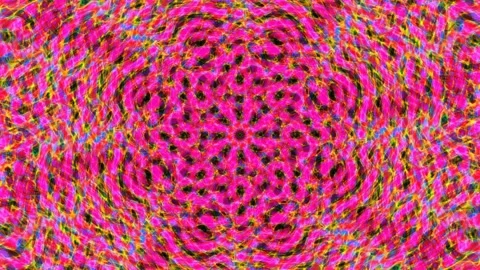 Vibrant Psychedelic Abstract Kaleidoscope Pattern Background Loop Transition Stock Footage 339795325