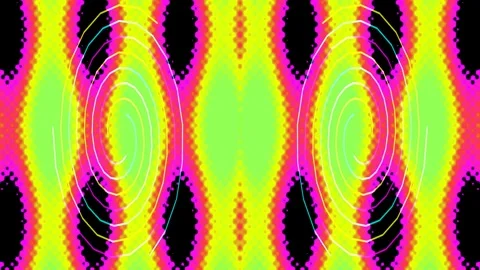 Vibrant Psychedelic Abstract Pattern Loop Background for Digital Art Stock Footage 336162473
