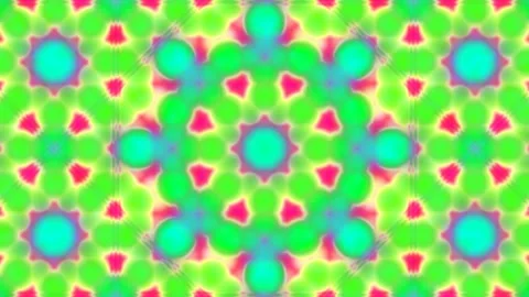 Vibrant psychedelic abstract seamless geometric pattern background design Stock Footage 337707904