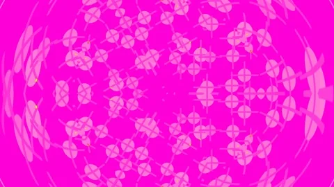 Vibrant psychedelic abstract symmetric pattern loop in deep magenta tones Stockbeeldmateriaal 339345864