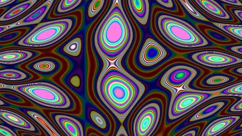 Vibrant psychedelic abstract wave pattern background for modern art animation Stock Footage 337164616