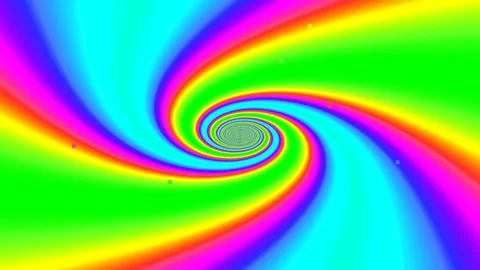 Vibrant psychedelic color gradient spiral background abstract motion loop Stock Footage 336886288