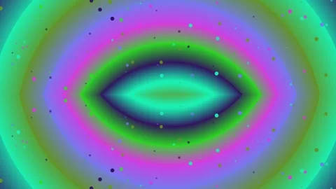 Vibrant Psychedelic Eye Gradient and Floating Dots Background Stock Footage 329567759