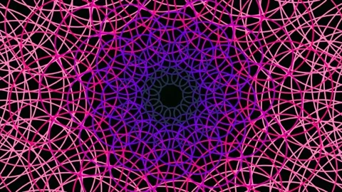 Vibrant psychedelic fractal background pattern with intricate purple geomet.. Stock Footage 341059668