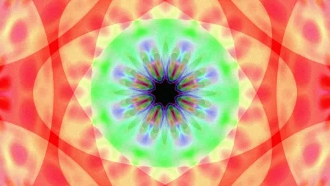 Vibrant psychedelic fractal mandala background pattern for abstract digital a Stock Footage 339480652