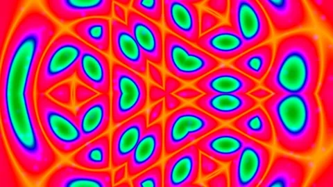 Vibrant psychedelic fractal pattern background with swirling neon geometric.. Stock Footage 337703305