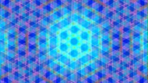 Vibrant psychedelic geometric abstract background loop for modern visuals Stock Footage 335606612