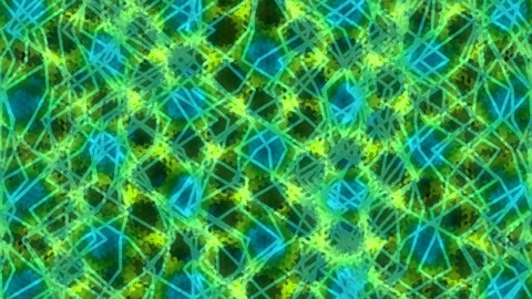 Vibrant psychedelic geometric abstract pattern seamless background loop Stock Footage 339790608