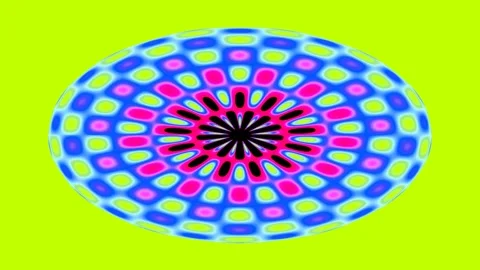 Vibrant psychedelic geometric background abstract art looping pattern Stock Footage 337656939