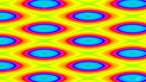Vibrant Psychedelic Geometric Pattern with Interlocking Neon Wave Background Stock Footage 336168090