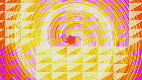 Vibrant Psychedelic Geometric Spiral Abstract Motion Loop Video stock 332853723