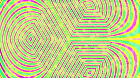 Vibrant psychedelic geometric wave pattern on a digital retro synthwave bac.. Stock Footage 337574021