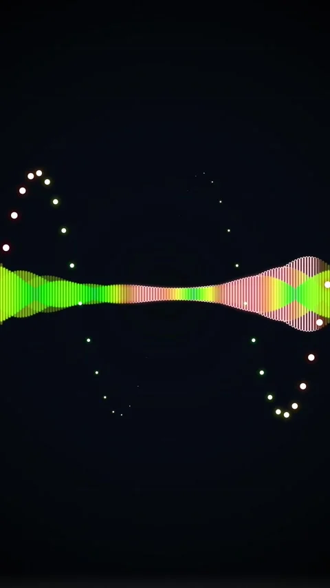 Vibrant psychedelic gradient wave background abstract loop animation Stock Footage 345487980