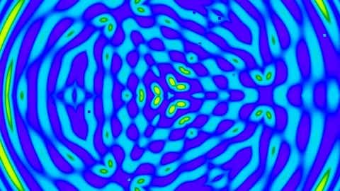Vibrant Psychedelic Green and Blue Abstract Wave Background Loop Stock Footage 335524110