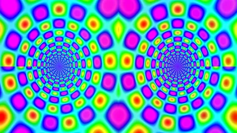 Vibrant Psychedelic Hypnosis Vortex Tunnel Abstract Background Loop Stock Footage 333108896