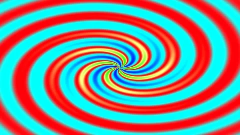 Vibrant psychedelic hypnotic vortex background loop for abstract motion desig Stock Footage 336776875