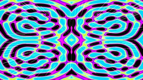 Vibrant psychedelic liquid gradient background pattern, modern neon abstrac.. Stock Footage 336881554