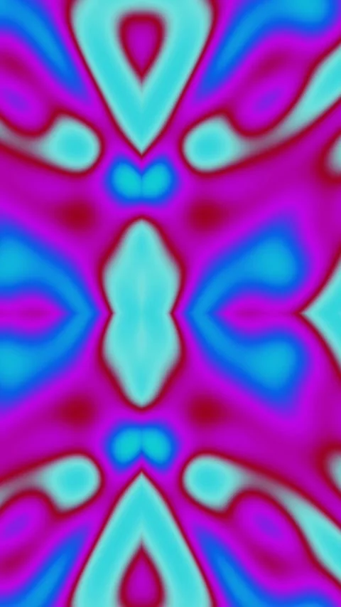 Vibrant Psychedelic Liquid Kaleidoscope Animation Video stock 337347872
